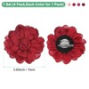 Unique Bargains Alloy Satin Fabric Big Rose Flower Dainty Brooches 4 Pcs - 3 of 4