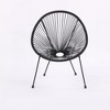 Janey 3-piece All-Weather PE Rattan Patio Bar Set with Side Table, Flexible Rope Acapulco Design, Outdoor Furniture - The Pop Home - 4 of 4