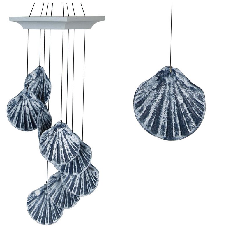 Woodstock Windchimes Seashore Spiral Scallop, Wind Chimes For Outside, Wind Chimes For Garden, Patio, and Outdoor Décor, 18"L, 4 of 9