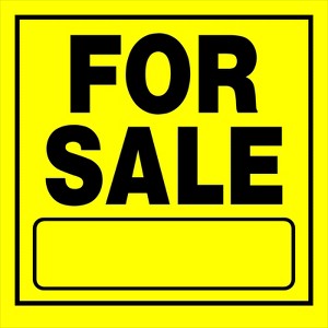 Hillman English Yellow For Sale Sign 11 in. H X 11 in. W - Case of 6 - 1 of 1