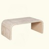 KIGFTSOD Farmhouse Vintage Crafts Coffee Table, Curved Art Deco Design, Easy Assembly - 3 of 4