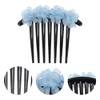 Unique Bargains Women's Frosted Hydrangeas Side Comb 1 Pc - 3 of 4