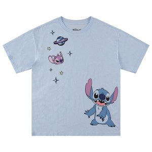 Ladies Lilo and Stitch Shirt - Ladies Classic Lilo and Stitch Multi Print Tee - Disney Lilo and Stitch T-shirt - 1 of 4