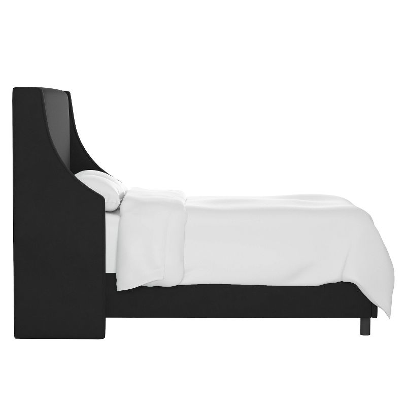 Skyline Furniture Dianna Swoop Arm Wingback Velvet Bed, 4 of 9