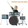 Coucheta 3-Piece Beginner Drum Set with Cymbal, Stool, Pedal & Sticks, All-in-One Wood/Metal Kit for All ages, Perfect Birthday Gift - 2 of 4