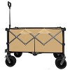 KTMBDW Heavy-Duty Foldable Utility Wagon Cart, All-Terrain Quiet Wheels, Adjustable Handle & Cup Holders for Camping, Gardening, Picnic, Shopping - 2 of 4