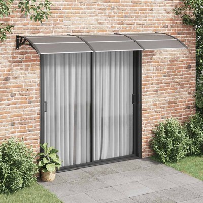 Door Canopy Black Polycarbonate 59.1 x 39.4 in Durable Awning  vidaXL