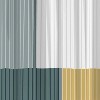 LunaLulinlk Striped 30% recycled PEVA shower curtain and hooks - 3 of 4