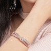 SOHI Women's Silver Twist Bangle Bracelet - 3 of 3