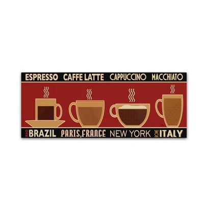 Deco Coffee Panel I Canvas Art Print in Brown and Beige