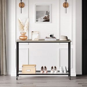 2-Tier Farmhouse Sofa Entry Table, Small Narrow Console Table, Behind Sofa Shelf for Entrance, Hallway, Living Room - 1 of 4