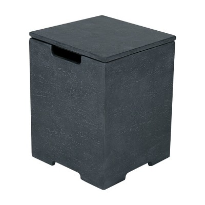 Elementi 15.7" Propane Tank Cover Concrete Hideaway Table for 20 lb Tank