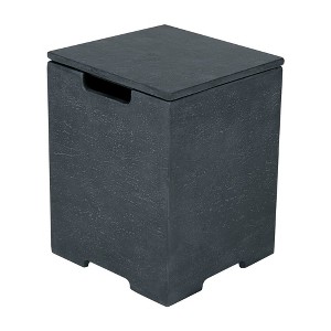 Elementi 15.7" Propane Tank Cover Concrete Hideaway Table for 20 lb Tank - 1 of 4