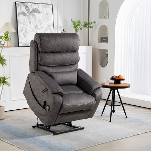 Electric Lift Recliner Chair with Massage and Heating, Cup Holder and Wireless Charging - 1 of 4