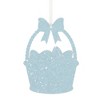 Holiday Ornament Egg Basket Glittered Ornament Wood Easter Laser Cut Rl1709 4.0 Inch Egg Basket Glittered Ornament Easter Lasaer Cut Tree Ornaments - 4 of 4