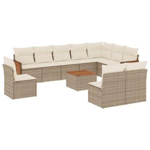 vidaXL Garden Sofa Set Beige - 1 of 4