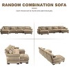 Christopher Knight Home Chasel  Modern 4 Seater Velvet 166" U Sofa with Bolstered Armrests and Two Movable Ottomans - 4 of 4