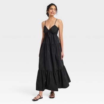 Petal and Pup Anabelle Halter Neck Maxi Dress - Black Floral XS