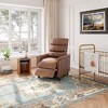 Garvee Recliner Chair for Living Room Lounge Chaise Wingback Single Sofa Modern Home Theater Seating, Adjustable Height, Faux Leather, Brown - 4 of 4