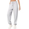 Clearlove Women Sweatpants Baggy High Waisted Cinch Bottom Athletic Joggers Sweat Pants with Pockets - 2 of 4