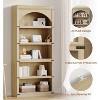 Arched 5-Shelf Bookcase, 68.7" Tall Curved Wooden Bookshelf for Home Office, Living Room, Farmhouse Display Storage Shelf - 4 of 4