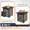 Tangkula 25’’ Propane Fire Pit Table 40,000 BTU Gas Fire Pit Patio Square Firetable for Backyard Garden Deck - 2 of 4