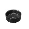 ChicFurnit Bathroom Sinks Vessel Sink Round Sink Vanity Sink Art Basin Countertop Bathroom Sink for Bathroom, Black, 14.17"*14.17"*4.72" - 2 of 4