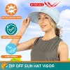 SUN CUBE Women Sun Hat for Outdoor UV Protection, Wide Brim Sun Hat Ponytail, Convertible Zip-Off Beach Hat Visor - 3 of 4