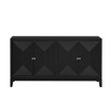 Sleek Storage Cabinet Sideboard Buffet with Vertical Line Design,Suitable for Study,Entrance and Living Room - 3 of 4