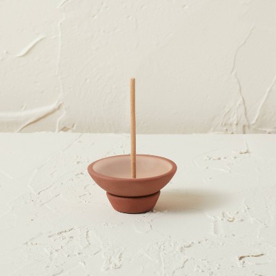 75ct Incense Sticks with Terracotta Plate Holder Pink Wooded Rose - Opalhouse™ designed with Jungalow™