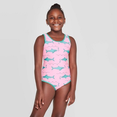 girls shark swimsuit