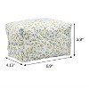Kitcheniva Quilted Puffy Floral Makeup Bag with Zipper Closure, Blue - 3 of 3