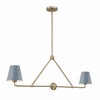 Crystorama Lighting Xavier 2 - Light Chandelier in  Vibrant Gold/Blue - 3 of 3