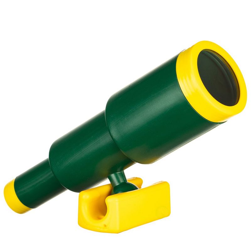 PLAYBERG Green and Yellow Plastic Outdoor Gym Playground Pirate Ship Telescope, Treehouse Toy Accessories Binocular for Kids, 1 of 7