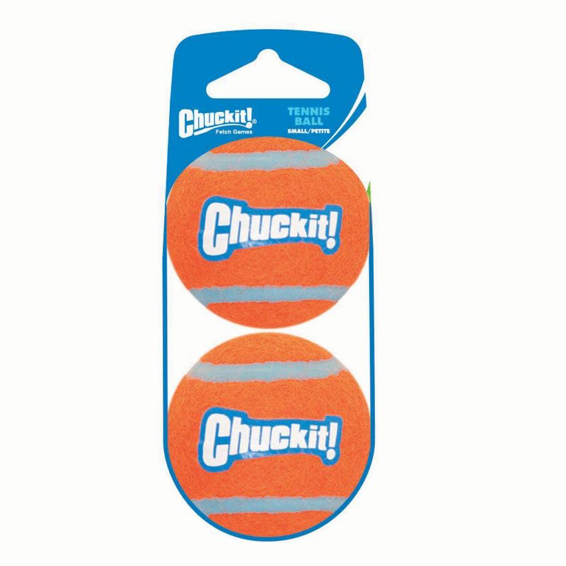 Chuckit! 2pk Tennis Ball Dog Toy - Orange &#38; Blue - S, 1 of 5