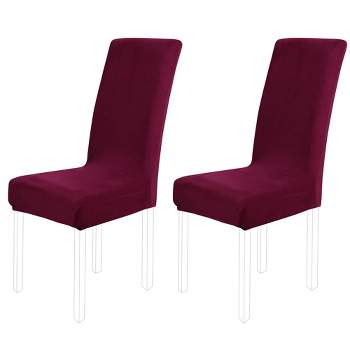 PiccoCasa Velvet Stretch Dining Chair Slipcovers 2 Pcs
