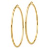 Black Bow Jewelry 2.25mm x 70mm 14k Yellow Gold Polished Round Hoop Earrings - 2 of 4