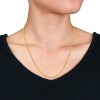 EVERLY JEWELRY | Yellow Plated Sterling Silver 2.3mm Diamond Cut Rope Chain Necklace, 18 inc - 3 of 4