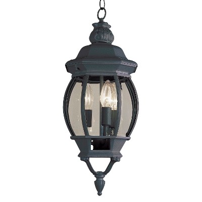 Italian Estate 25" Hanging Outdoor Lantern In Black