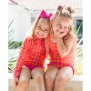 RuffleButts Baby/Toddler Girls UPF50+ Long Sleeve Zipper Rash Guard 2-Piece - 3 of 4