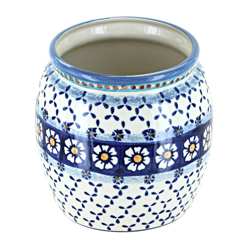 Blue Rose Polish Pottery 606 Wiza Utensil Jar, 1 of 3