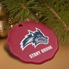 Stony Brook University Seawolves Logo Porcelain Scalloped Holiday Christmas Tree Ornament - 4 of 4