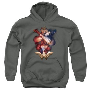 Boys’ Wonder Woman Movie Arms Crossed Hooded Sweatshirt - 1 of 4
