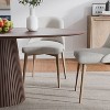 Cone shaped grille strip in natural wood color with oblique cut edges, oval dining table (conical base) - 3 of 4