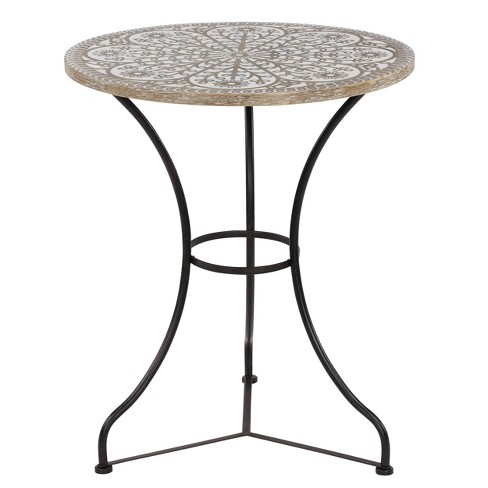 Bayrain Outdoor Antique Finish Firwood C Shaped Table 