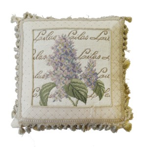 C&F Home 16" x 16" High End Lilacs Needlepoint Pillow - 1 of 4