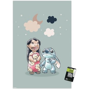 Trends International Disney Lilo and Stitch: Starry-Eyed - Clouds and Moon Unframed Wall Poster Prints - 1 of 4