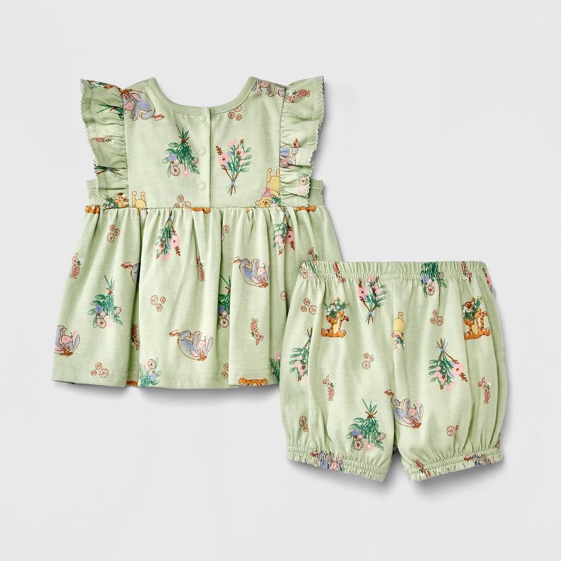 Baby Girls&#39; Winnie the Pooh Top and Bottom Set - Green, 2 of 5