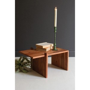 Acacia Wood Adjustable Display Riser – 11" Tall Serving Stand by Kalalou - 1 of 4