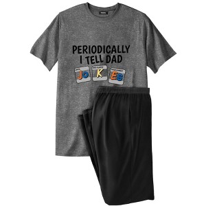 KingSize Men's Big & Tall Lightweight Cotton Novelty PJ Set - 1 of 3